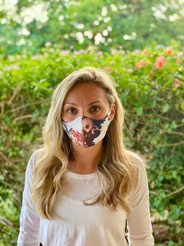 Eco-friendly Reversible Face Mask - Fall Floral & Maroon