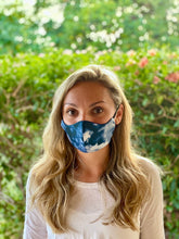 Load image into Gallery viewer, Eco-friendly Reversible Face Mask - Tie-dye &amp; Midnight Blue