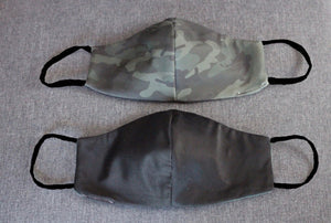 Eco-friendly Reversible Face Mask - Black and Camo